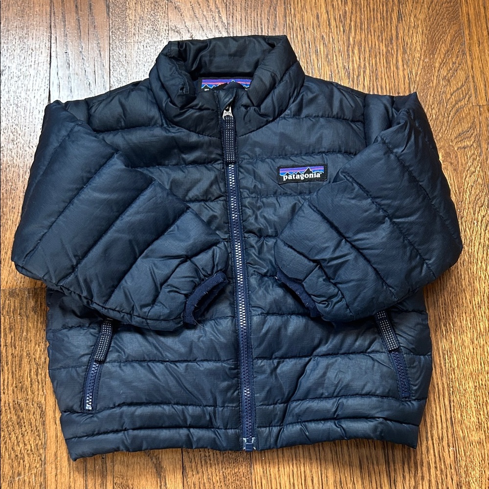 Patagonia Navy Baby Down Jacket Size 12-18 Months
